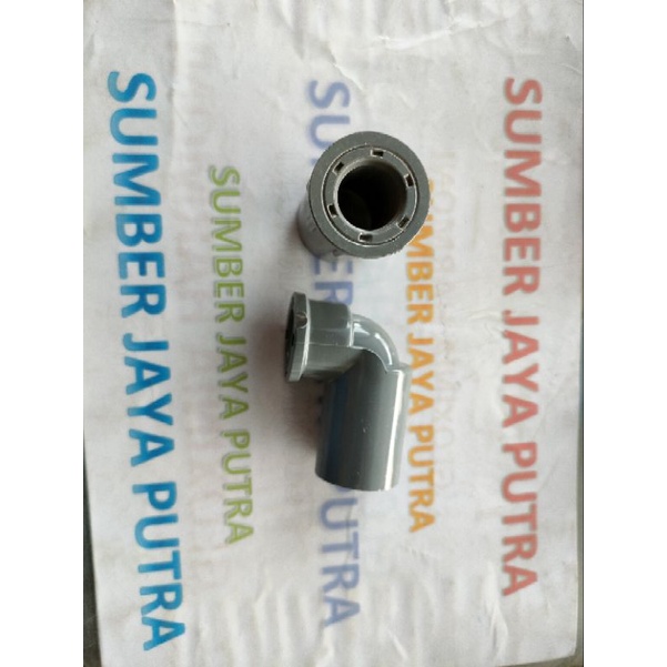 sambungan pipa ledeng SDD pipa  3/4 x drat 1/2 KDD PVC kedudukan kran 1/2 in