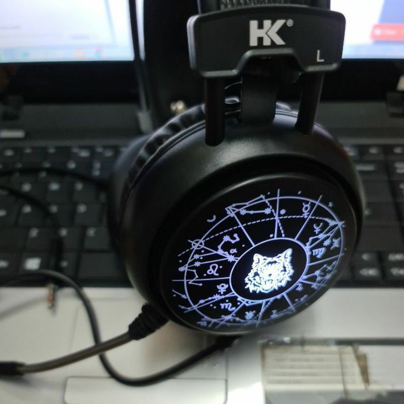 HEADPHONE HEADSET GAMING LAMPU LED HK G2 EXTREME BASS With MIC ORIGINAL