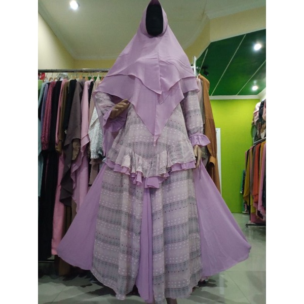 Shofie syari gamis muslimah Lilac