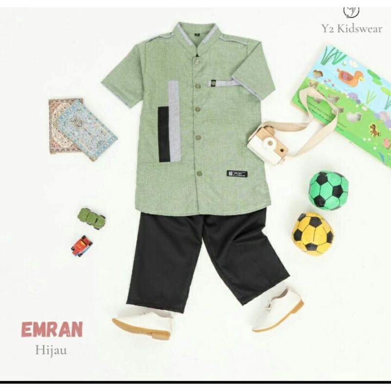 Setelan Koko Anak  Emran By : Y2 kids ||Koko Lengan Pendek Koko Anak Bahan Katun Madinah || Setelan Baju Koko Anak Laki -Laki Murah &amp; Terlaris 2022