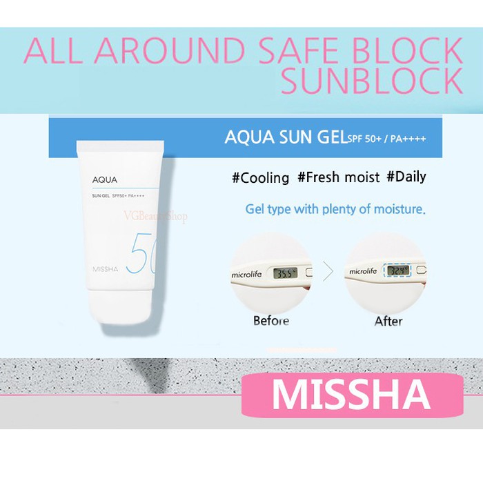 MISSHA All Around Safe Block Aqua Sun SPF 50+ PA+++ 50ml