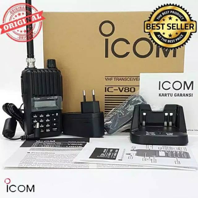 HT ICOM V 80 ORI NEW JAPAN / ICV80 IC-V80 LITHIUM VHF HANDY  TALKY