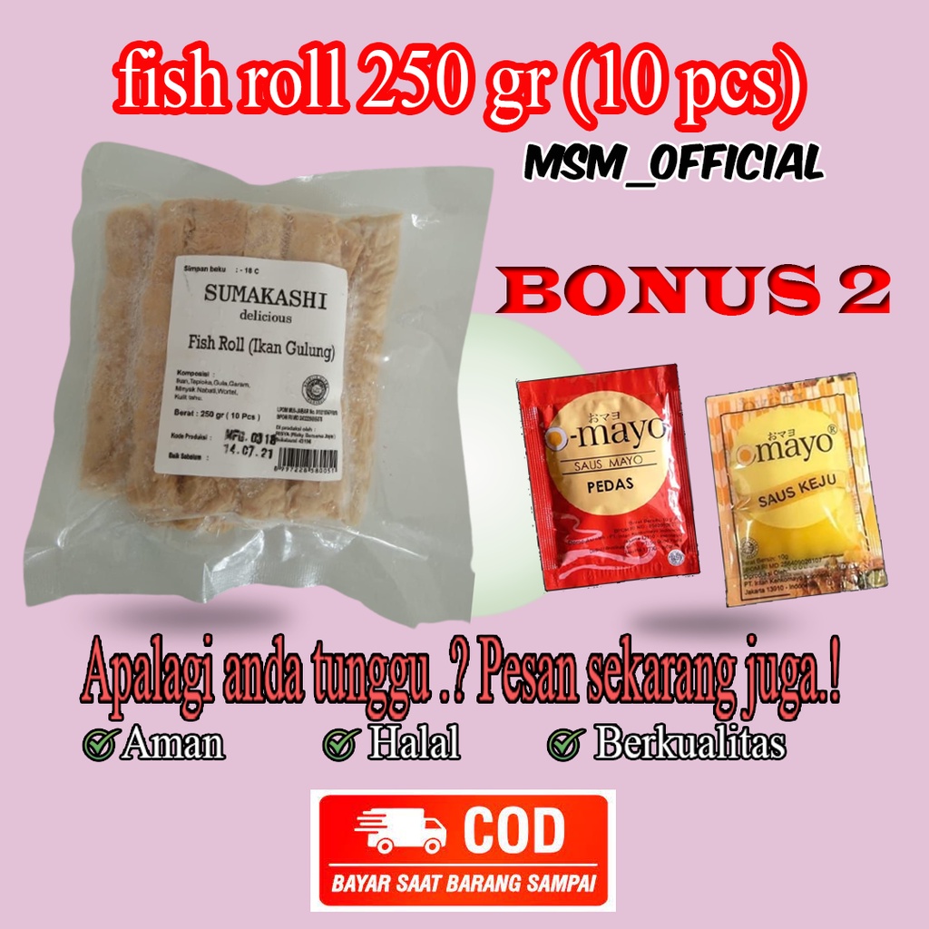 

sumakashi Fish Roll 250gr isi 10 pcs