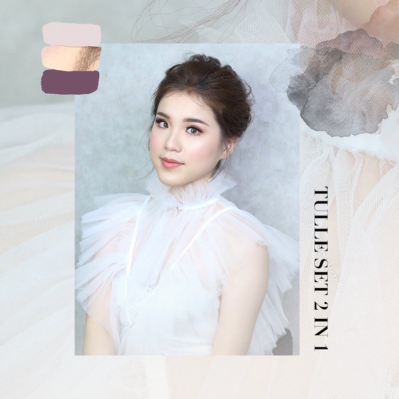 𝙏𝙪𝙩𝙪𝙡𝙡𝙚 Tulle Set Top 2in1 Ruffle Makeup Ruffle Tule