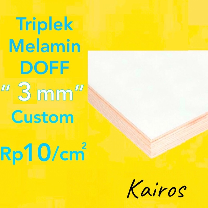 Triplek Melamin Custom 3mm 1 muka DOFF / Multiplek Melamin Custom