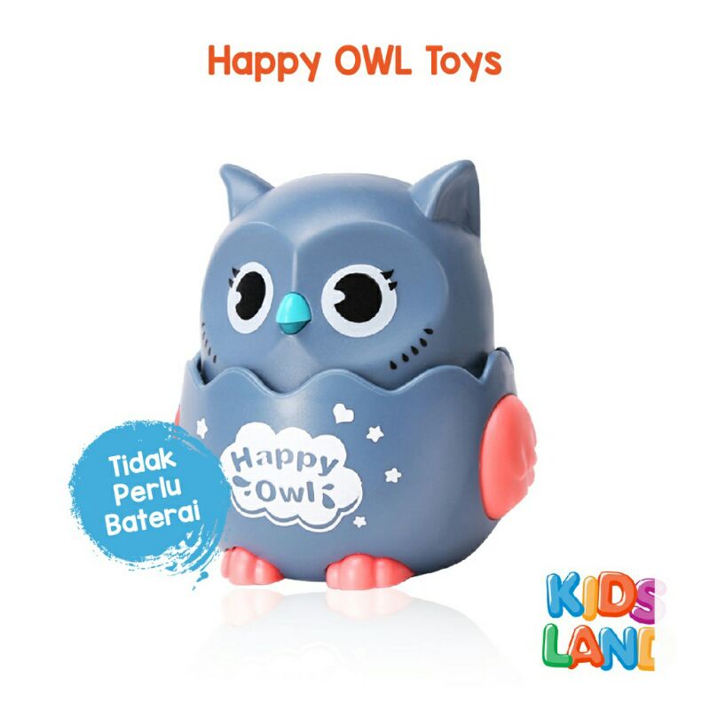 Mainan  Happy Owl Tumbler Roda Rattle Roly Poly Karakter Owl Burung Hantu