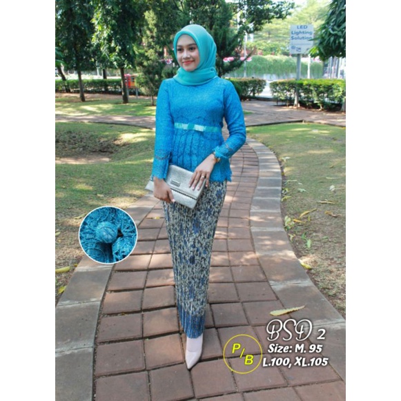 Setelan Kebaya Brukat Peplum BSD Rok Mermaid