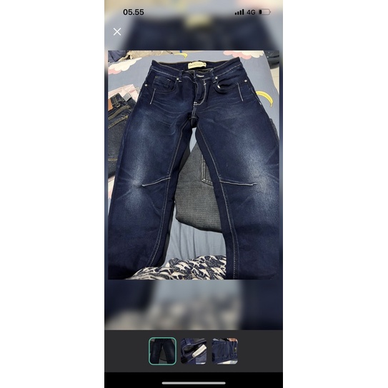 celana jeans biru navy manzone