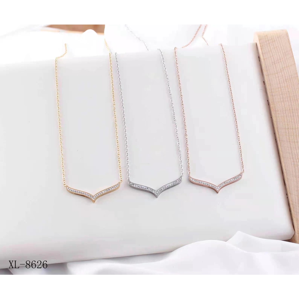 Kalung Titanium Permata Perhiasan Fashion 8626