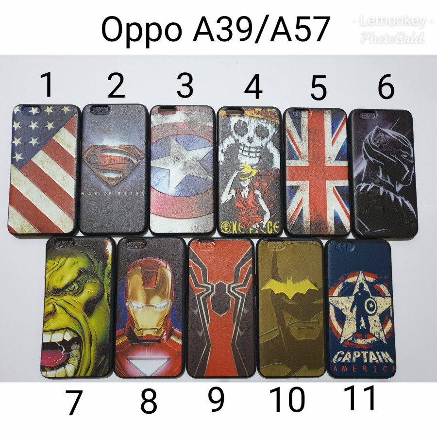 Case Softcase Karakter Superhero Oppo A39 / Soft Case Oppo A57 Karakter Pria