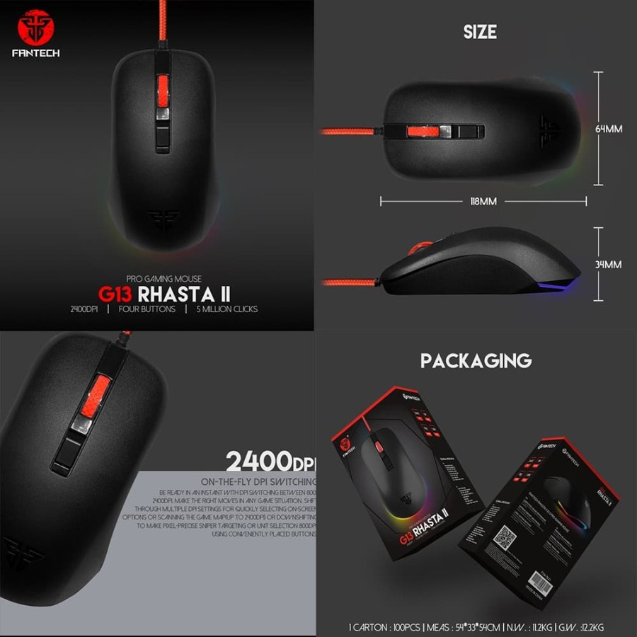 Mouse Fantech G13 Rhasta II Mouse gaming