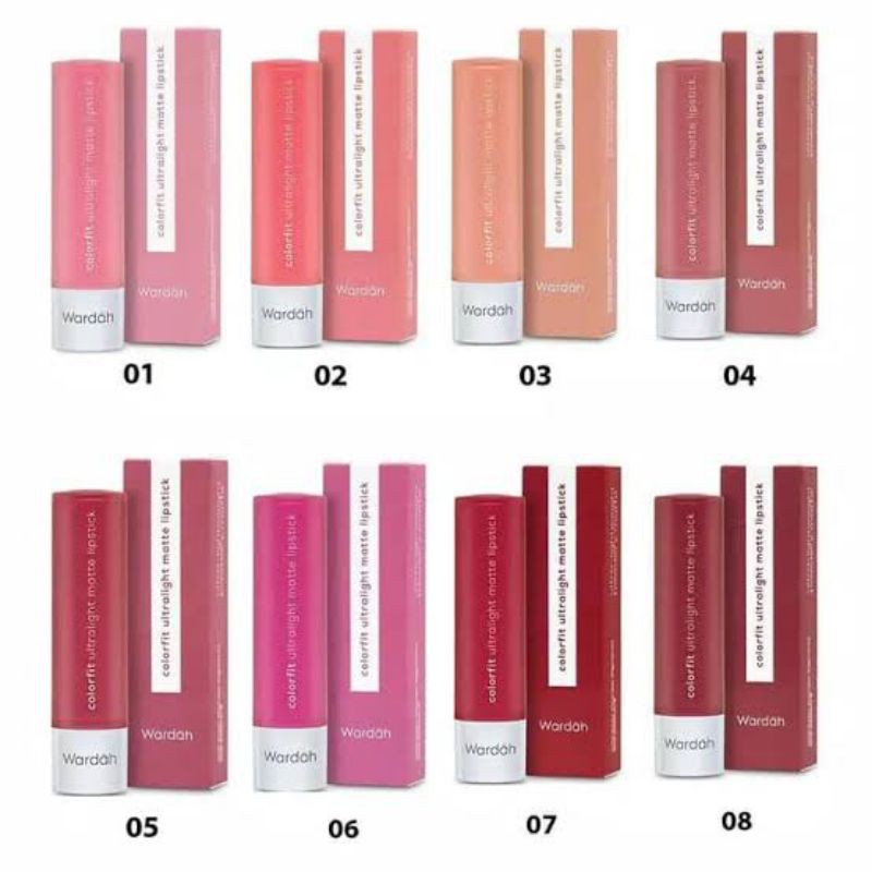 WARDAH/LIPSTIK/LIPSTICK/ULTRALIGHT/WARDAH COLORFIT ULTRALIGHT/WARDAH ULTRALIGHT MATTE LIPSTIK