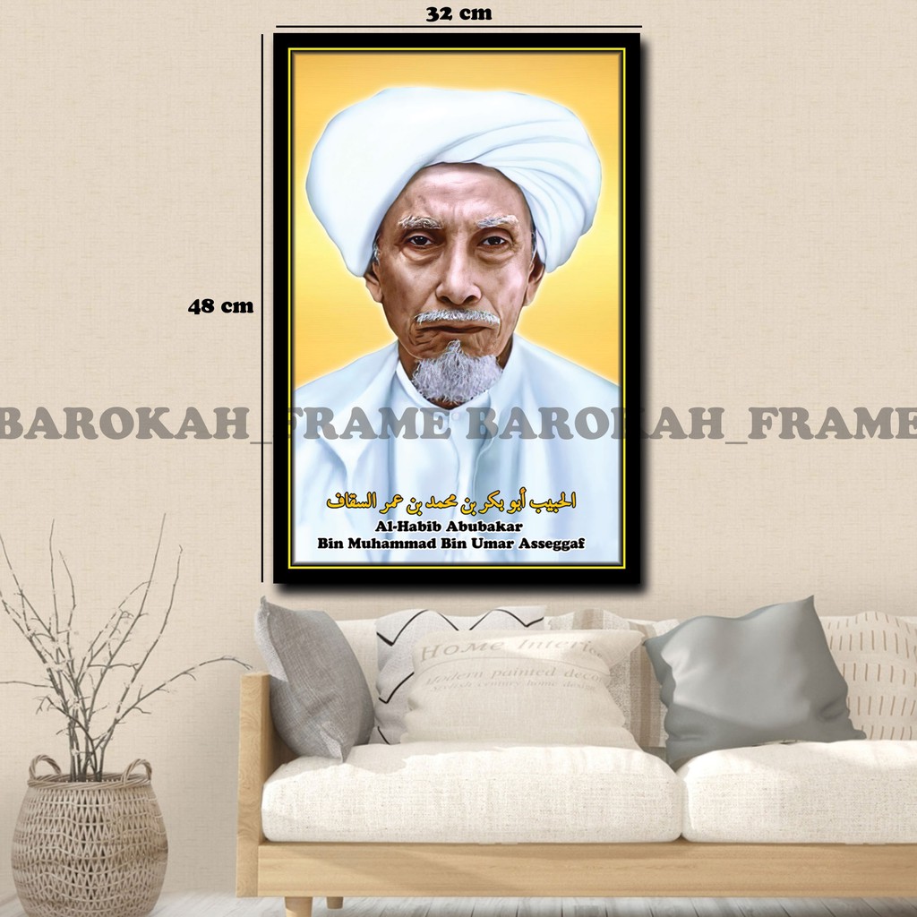 Foto Habib Sholeh Tanggul Habib Abu Bakar Assegaf Poster gambar Bingkai 32x48cm