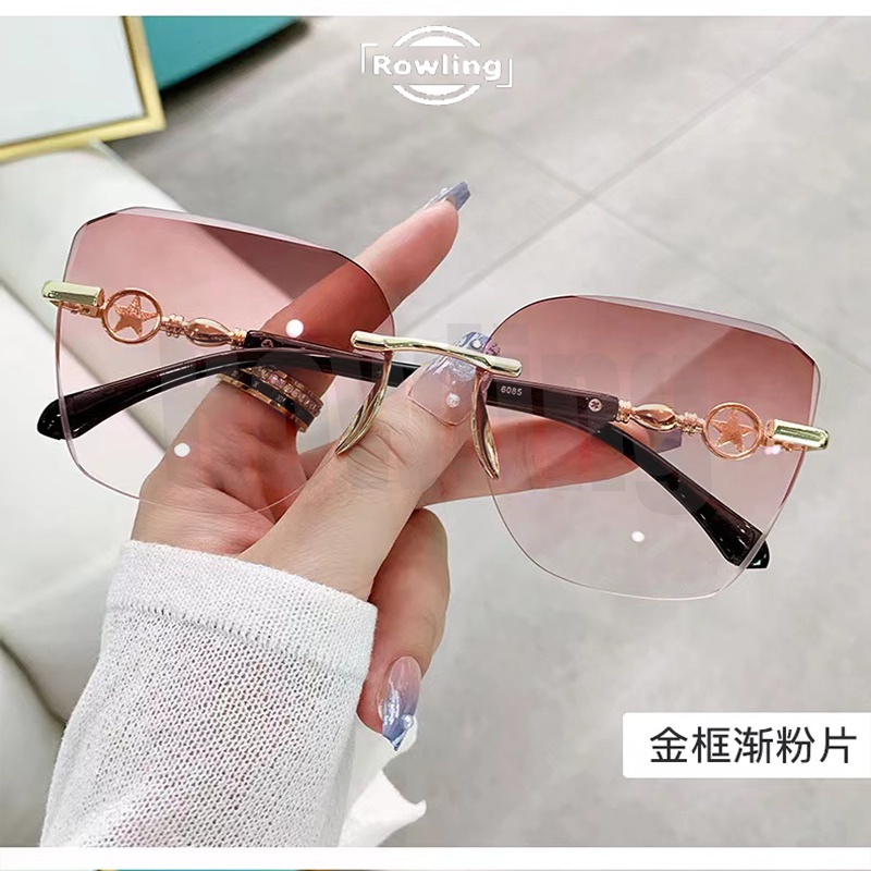 Rowling(ka-264) Sunglasses  Kacamata Hitam Kotak No frame Women Sunglasses Titanium New Arrival Import Kacamata Fashion