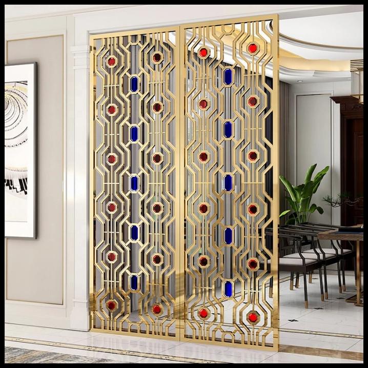 Partisi Plat Besi Laser Cutting Pembatas Ruangan Rumah Tinggal