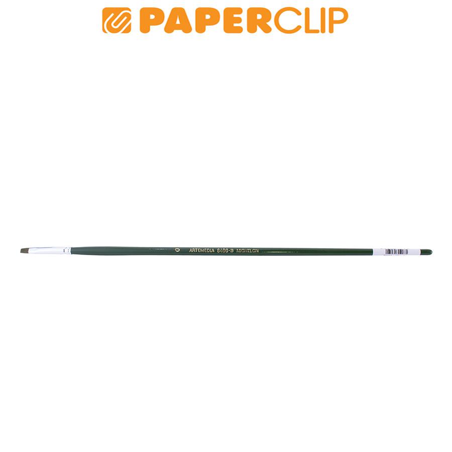 

KUAS ARTEMEDIA MIGHTLON FLAT BRUSH LONG HANDLE NO.0 6400B-0