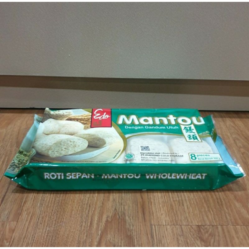 

Edo Mantou Plain Roti Dengan Gandum Utuh/Frozen/Snack Isi 8 Pcs 320 Gr