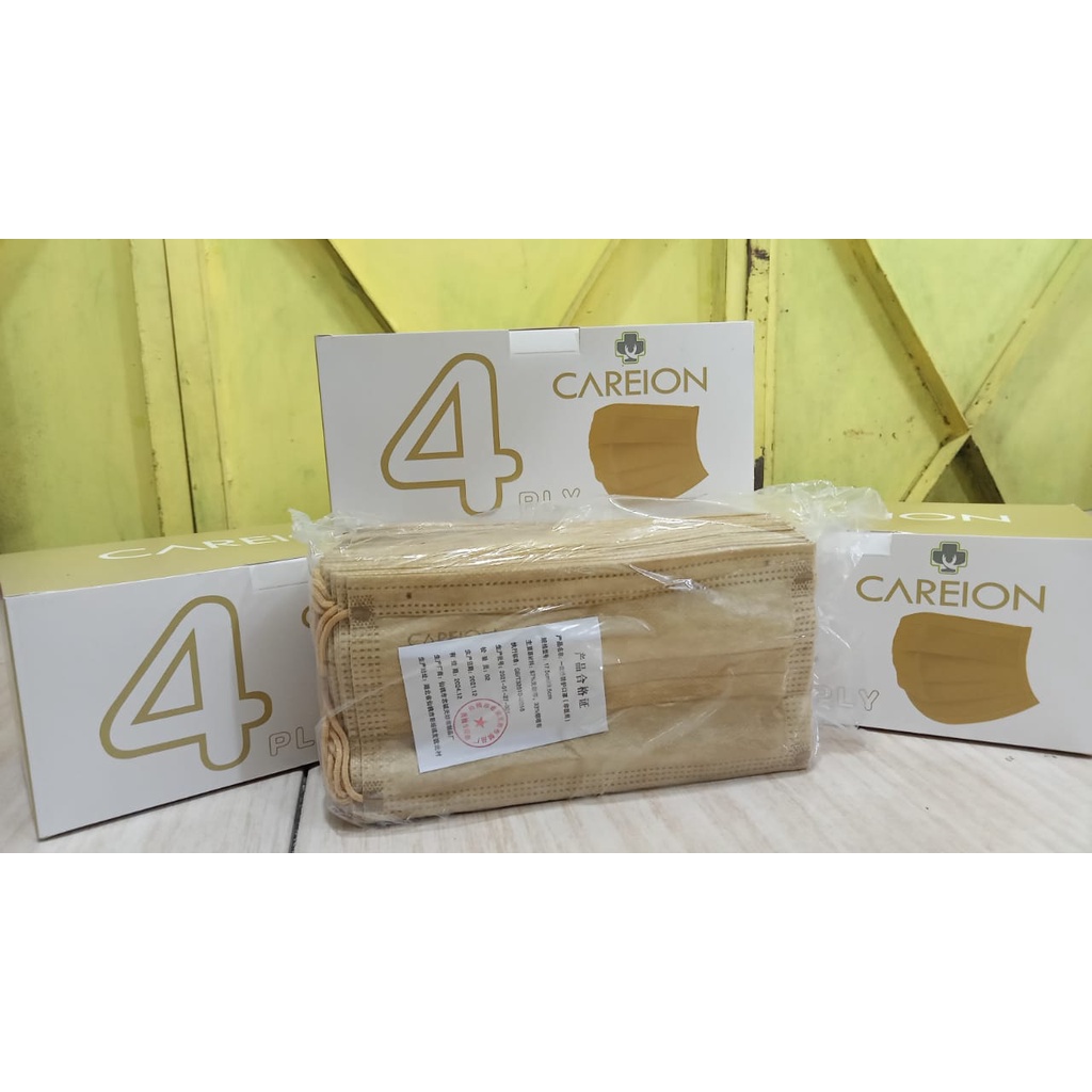 MASKER EARLOOP 4PLY CAREION / EARLOOP CAREION/ EARLOOP WARNA / MASKER CANTOL