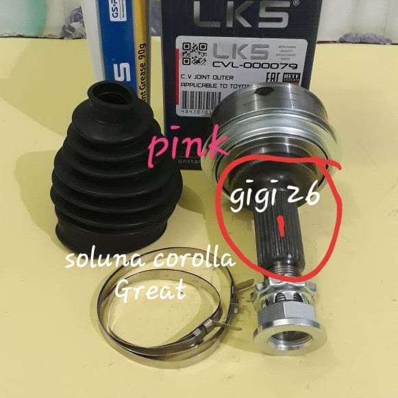 Cv Joint Luar As Roda Luar As Kopel Corolla Gl Great Soluna Twicam