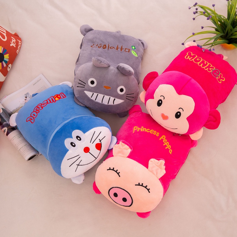 Boneka Bantal Selimut 3 in 1 Selimut Boneka Balmut Karakter Lucu Multifungsi Satu7an RT-48-BBS