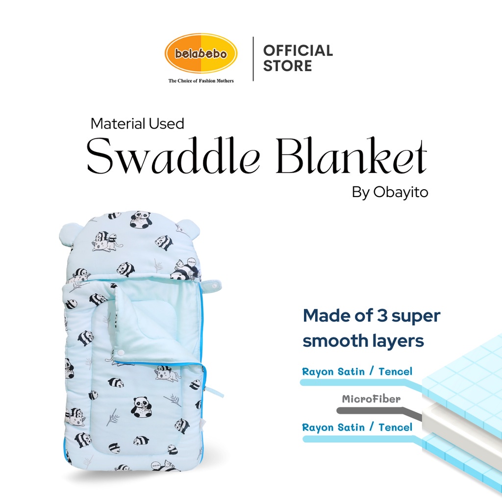 Selimut Topi Bayi Lucu Belabebo Swaddle Blanket