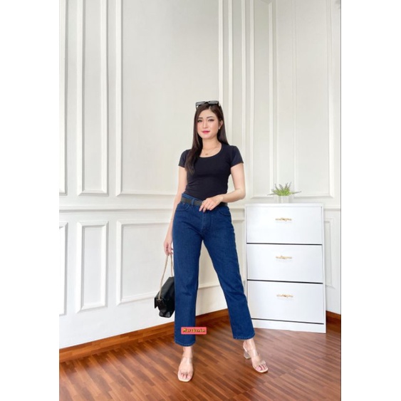 CELANA BOYFRIEND JEANS SNOW WANITA CEWEK