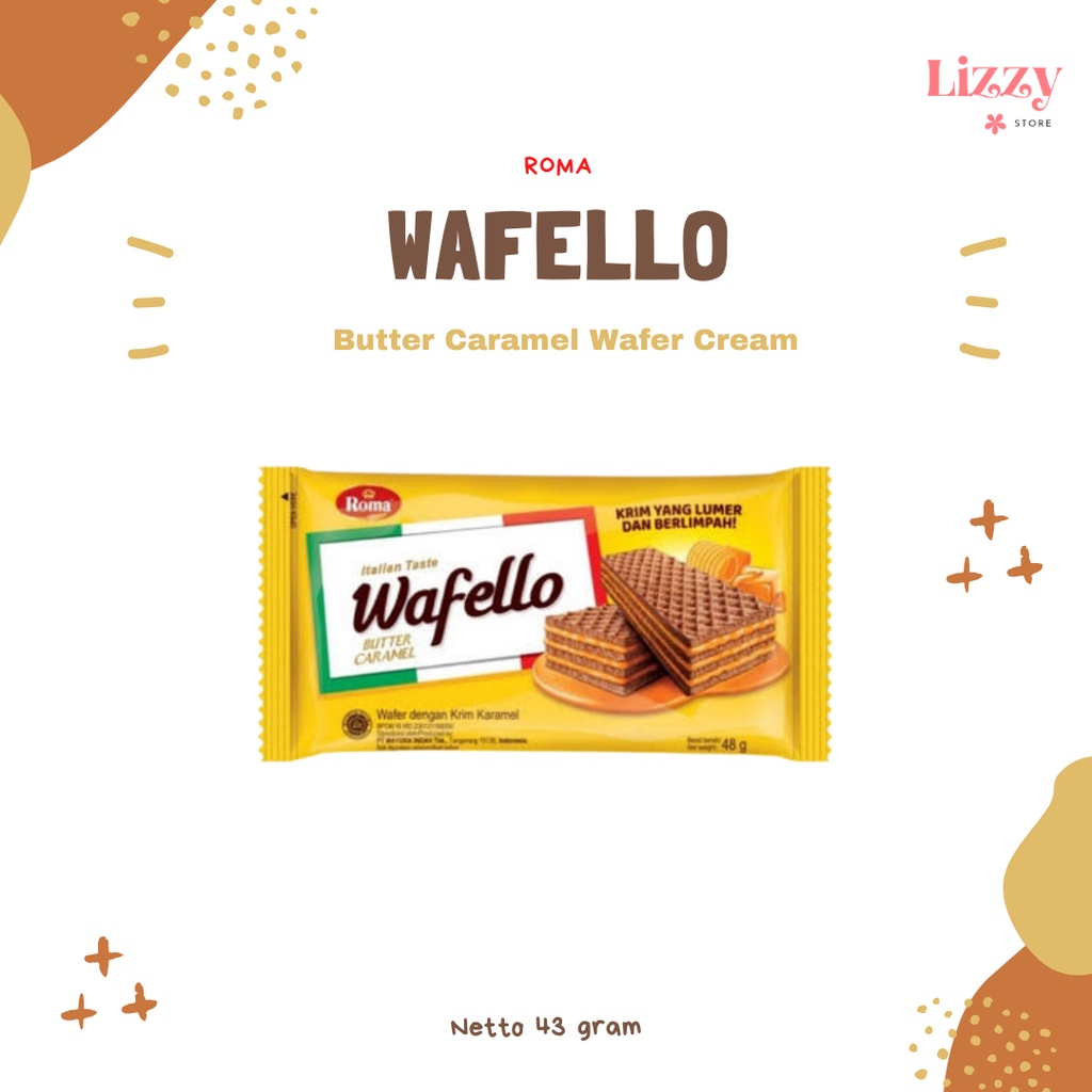 

Roma Wafello Wafer Cream Butter Caramel 43 gram