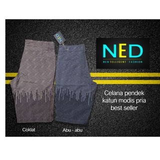  celana  pendek bahan katun  pria  bermuda modis  murah 