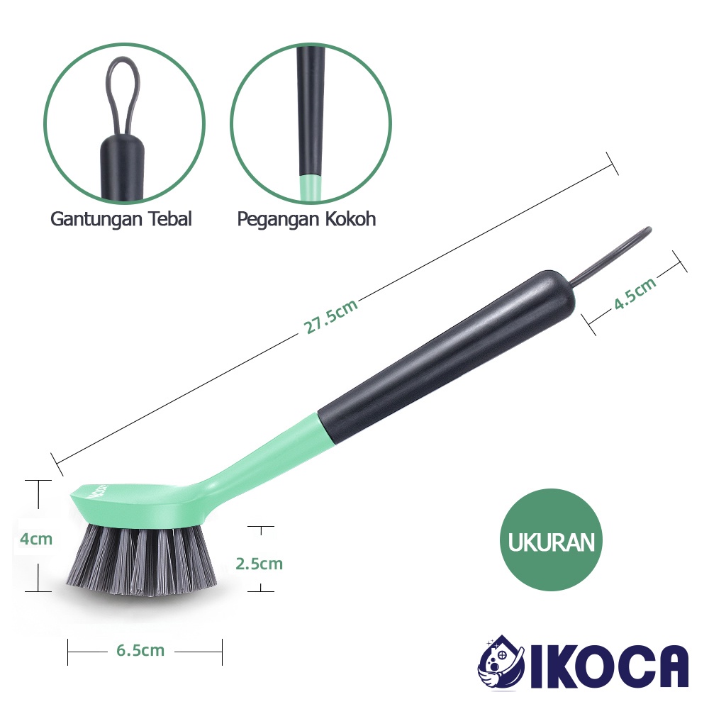 Ktmstore Sikat Dapur sikat plastik dish brush sikat nilon sikat panci ikoca IKO-132