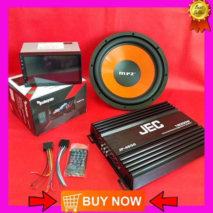 Paket Murah Power JEC Subwoofer MRZ and Double din ROCKGATE millorink