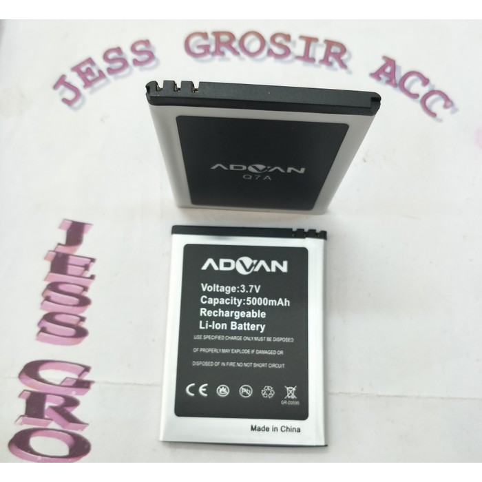 Baterai Battery ADVAN Vandroid Q7A Double Power IC PROTECTION 5000Mah - Hitam