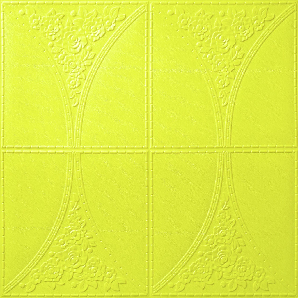 [COD] Wallpaper Stiker Dinding 3D FOAM Timbul High Quality  Bunga Mawar Putih CLASSIC BRICK Best Seller SPEEDS-LEMON 70*70CM