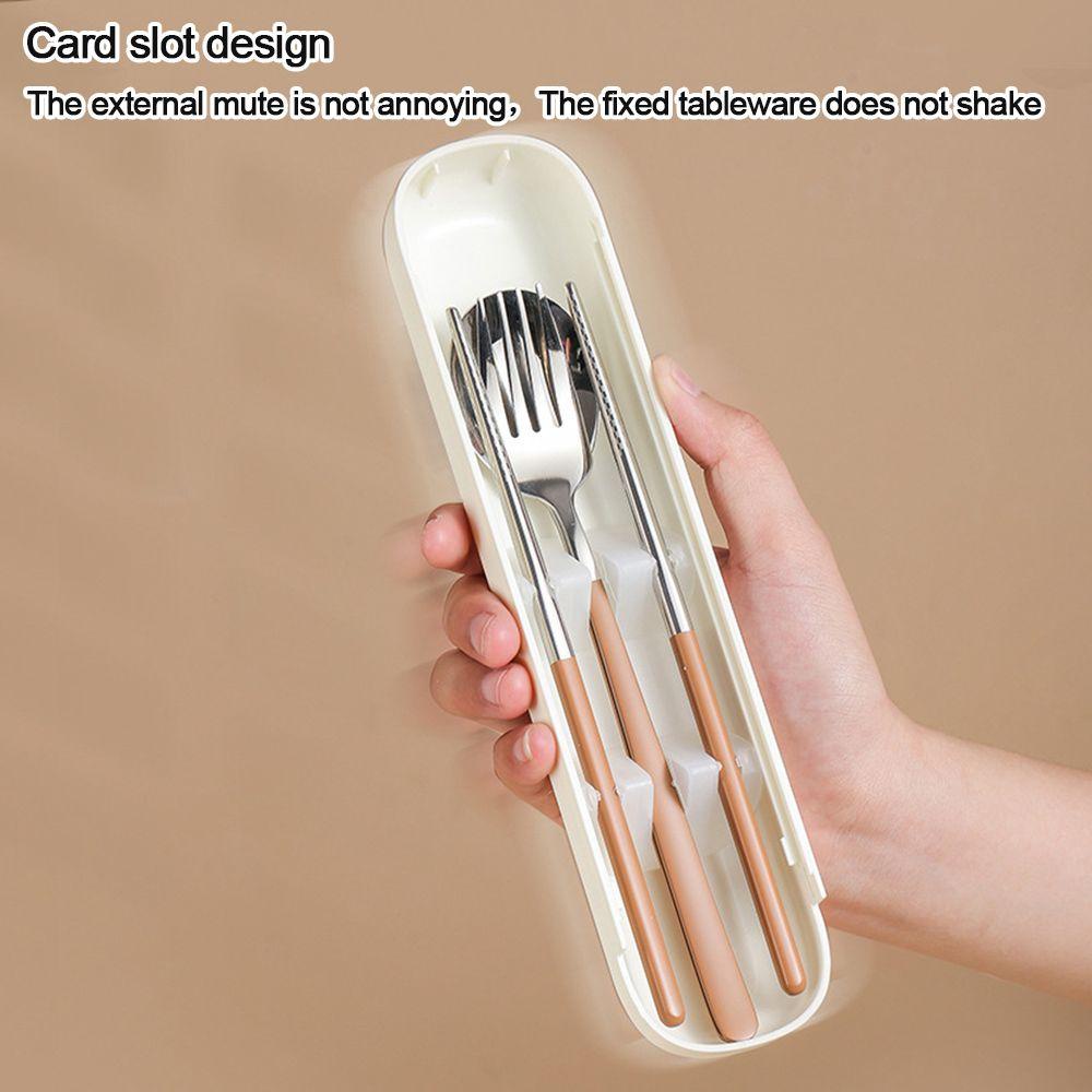 Top Cutlery Set Travel Kotak Makan Travel Lunch Box Tempat Makan Stainless Steel