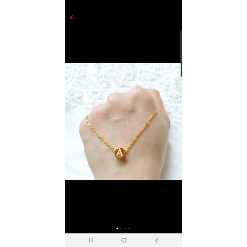 kalung Liontin Pandora Huruf elegant emas asli Keren