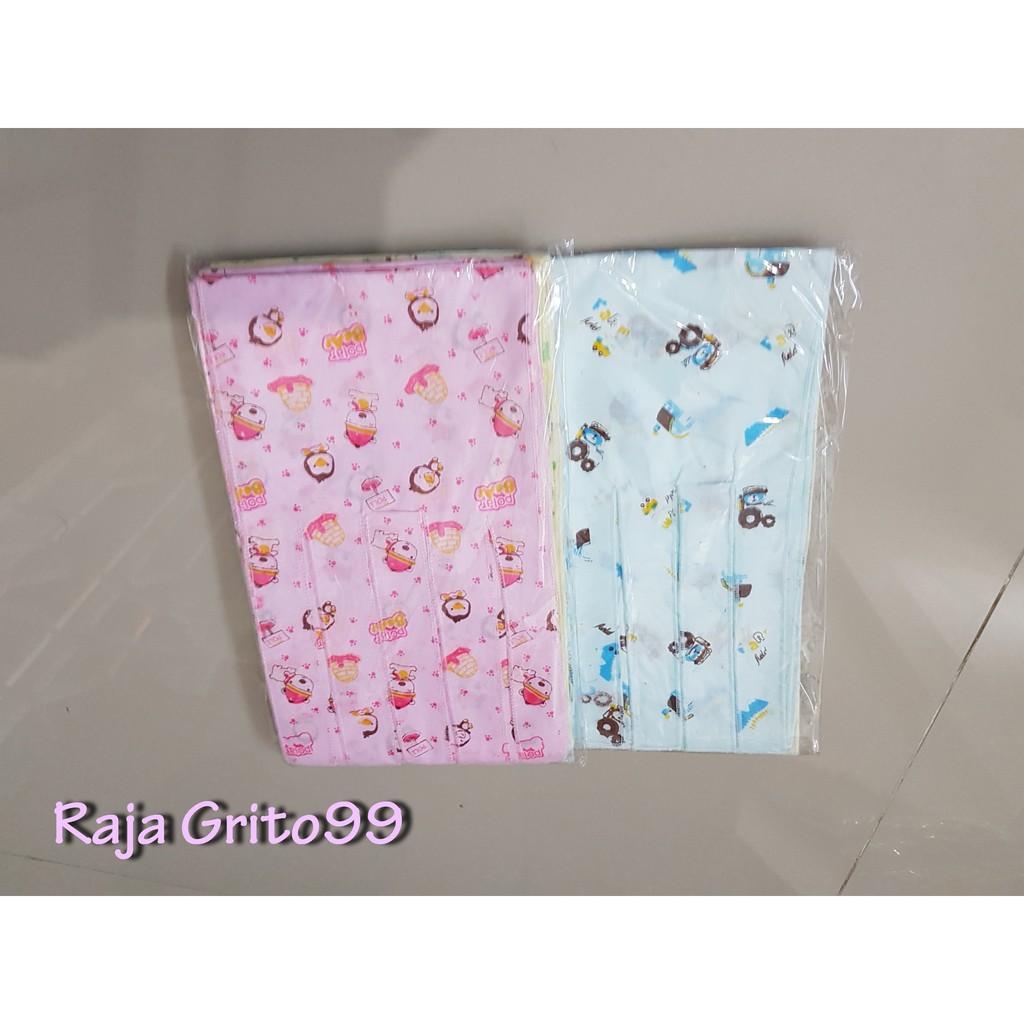 Gurita bayi premium warna sablon Tebal isi 1 Lusin / Grita tali bayi Warna print / grito ikat warna sablon - Grosir 12 pcs