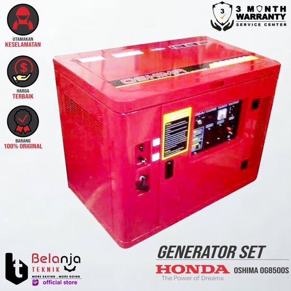 Genset Honda Silent Oshima OG 8500 S 7000 Watt Generator Set OG8500 S