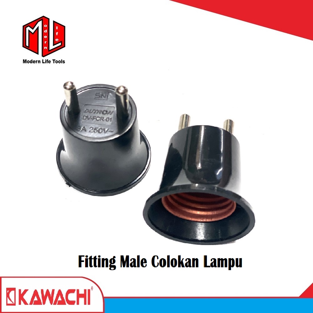 Fitting Colokan Lampu / Rumah Lampu + Colokan / Fitting Colakan Steker / Rumah Colokan Lampu KAWACHI