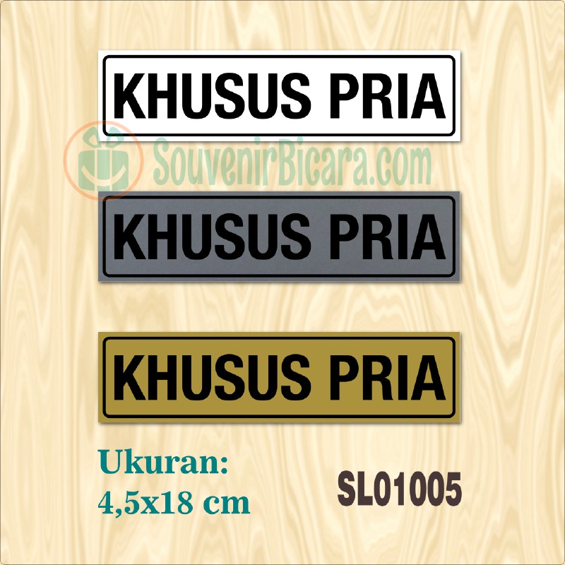 

Sign Label Penunjuk - KHUSUS PRIA - SL010005