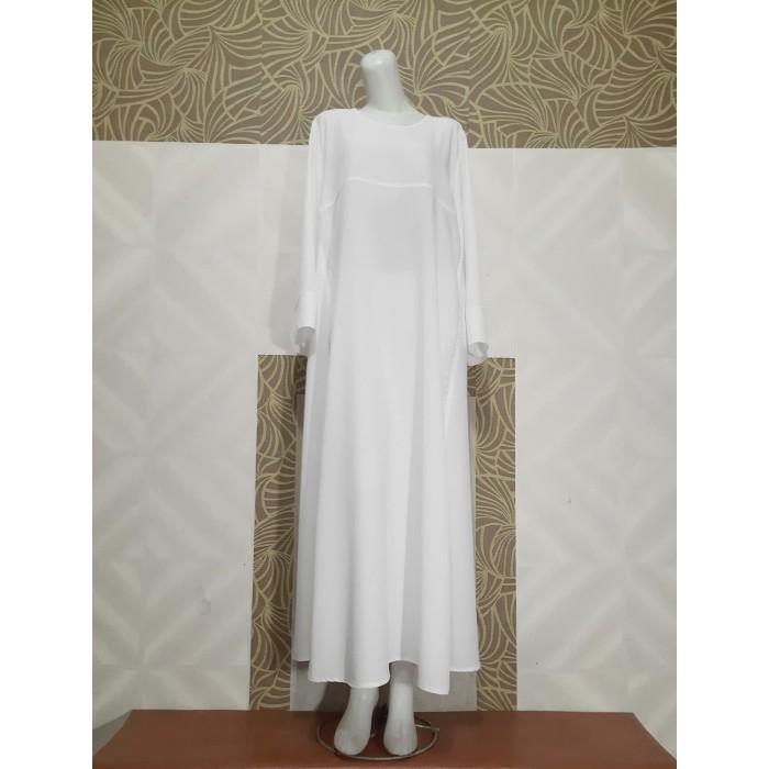 Gamis Wanita Big Size 2L, 3L, & 4L Warna Putih Tulang