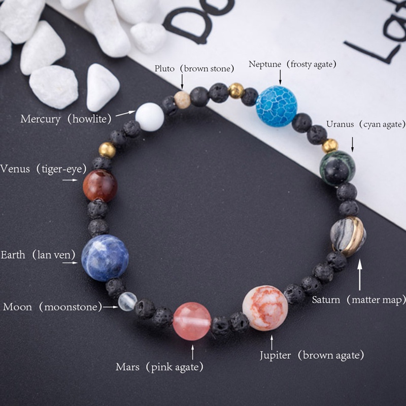 Gelang Manik-Manik Desain Tata Surya Matahari Gaya Korea