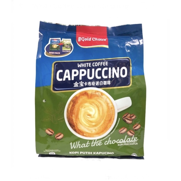 

GOLD CHOICE White Coffee Cappuccino 15 sachets / Gold Choice / Cappuccino / White Coffee / instan / kopi / putih / Kapucino