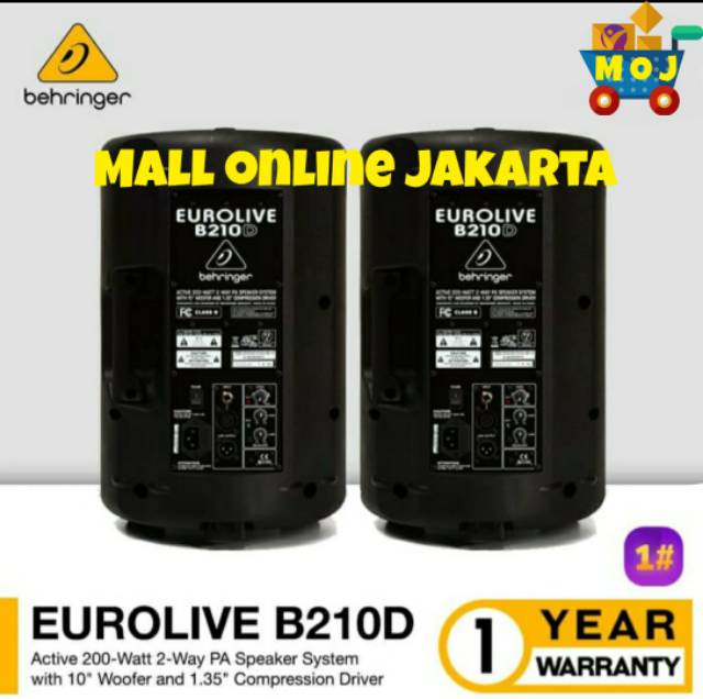 Speaker aktif behringer 10 inch eurolive b210d original 210d aktiv