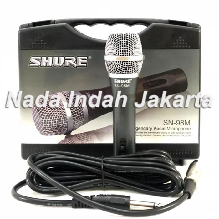 Microphone Mic Kabel SHURE SN 98M Free Koper Karaoke Pidato MC