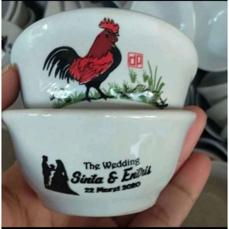 Souvenir Pernikahan Mangkok Ayam Jago
