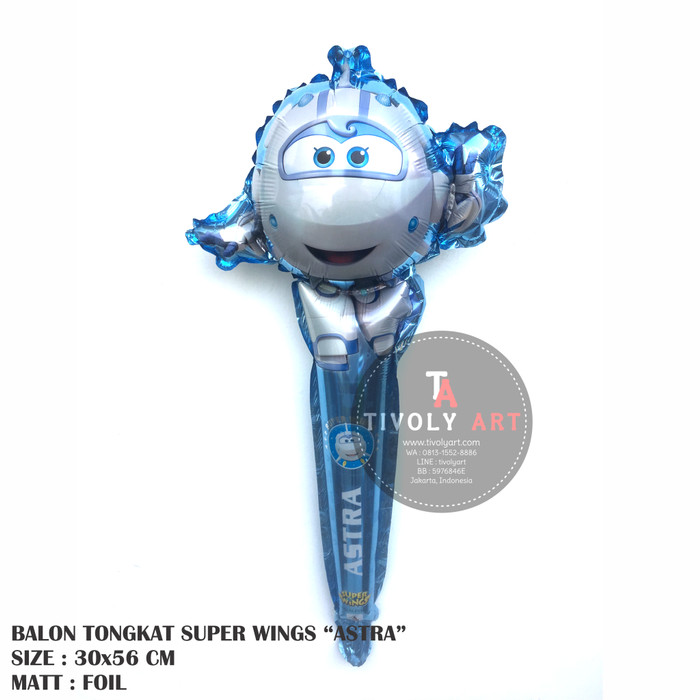 Balon Foil TONGKAT SUPER WINGS / Balon Pentung / Balon Karakter Termurah