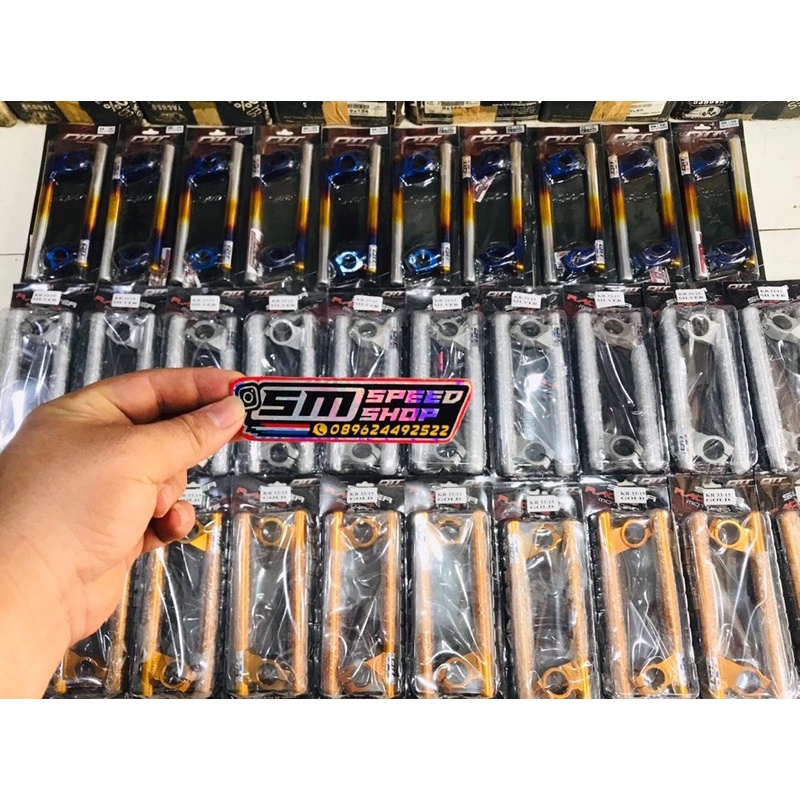 Stang Jepit QTT Ninja R-RR-SS / Vixion Old-New AS 33 mm -15  Derajat warna gold biru silver