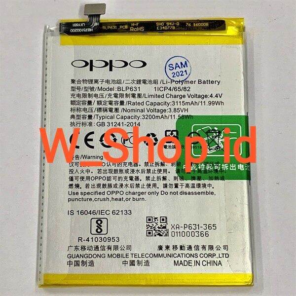 OPPO F5 - OPPO A77 Baterai Battery Batre Batrei Batere Batrai Tanam HP OPPO F5 ORIGINAL 100% Model BLP631 BLP 631