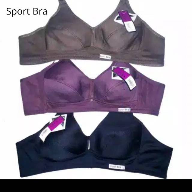 wanita sport bra  guffy tebal tanpa busa tanpa kawat