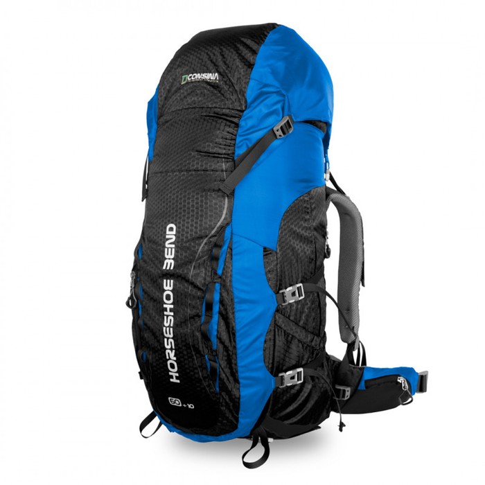 Tas Gunung Carrier Ransel Consina Horseshoe Bend 60+10L Hitam Biru