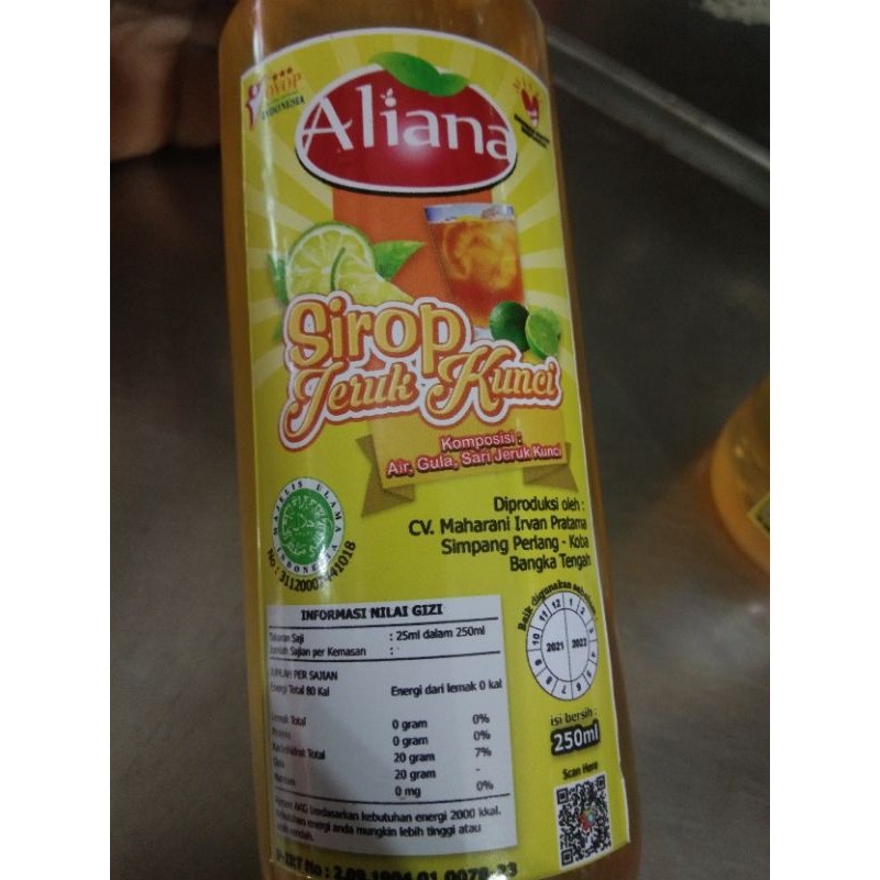 

syrup jeruk kunci